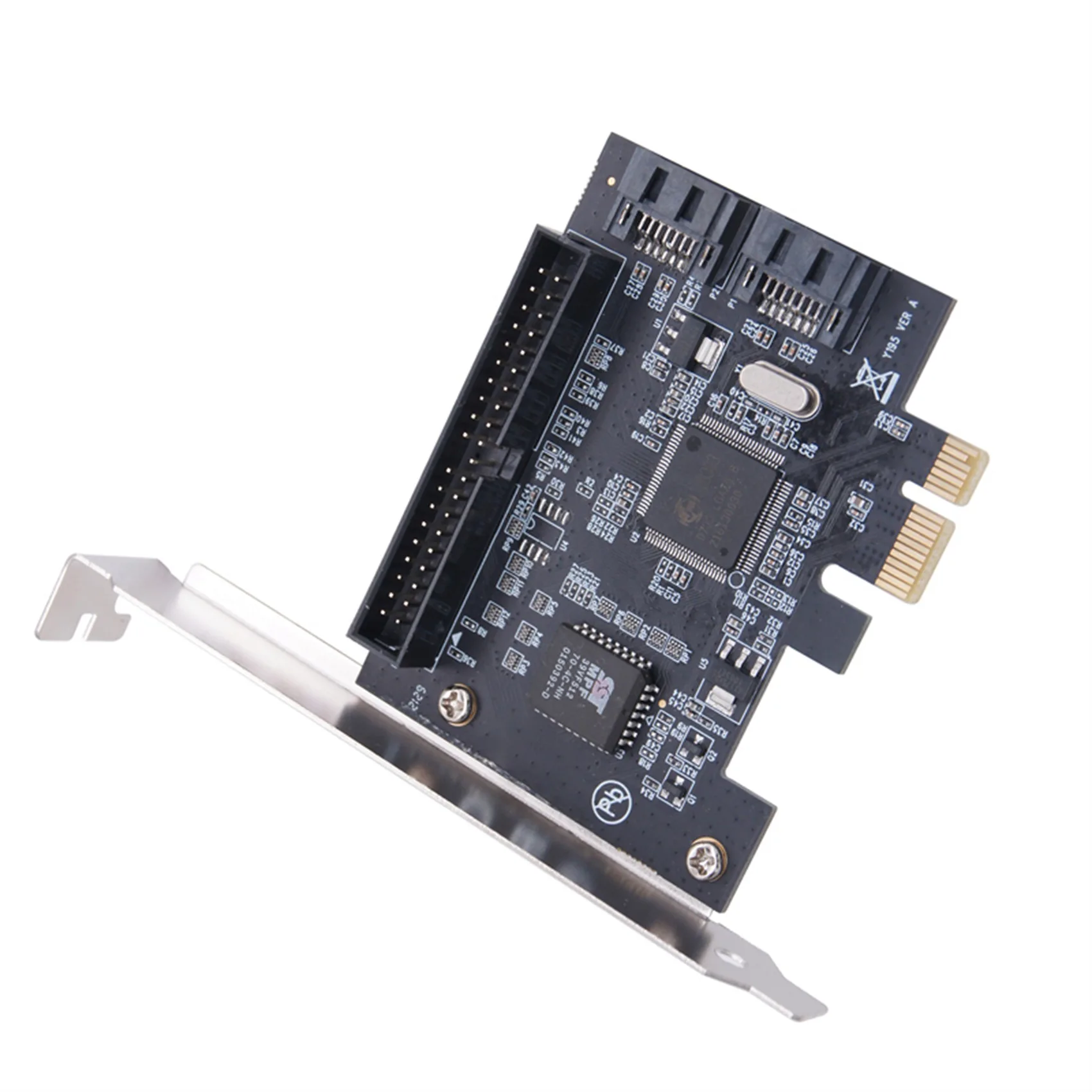 Desktop PCI E Graphics Card to 2 Port SATA Adapter Card PCI E to SATA IDE Expansion Card 3.5 Inch IDE Adapter Card