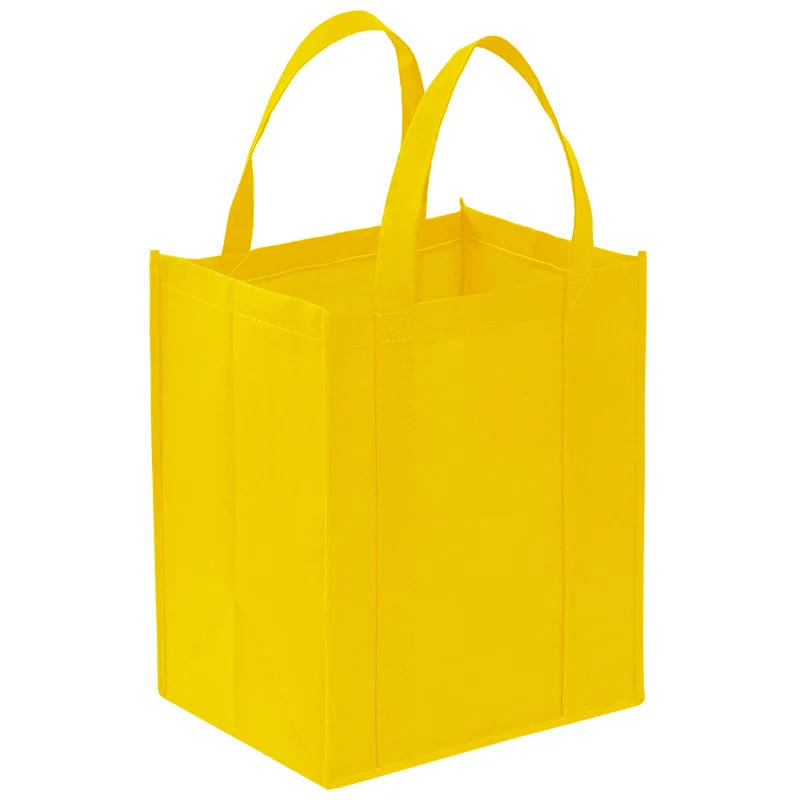 New Arrival Quality Reusable Foldable Button Shopping Bag Non-Woven Tote Pouch Storage Handbag Grocery Eco Friendly Bags