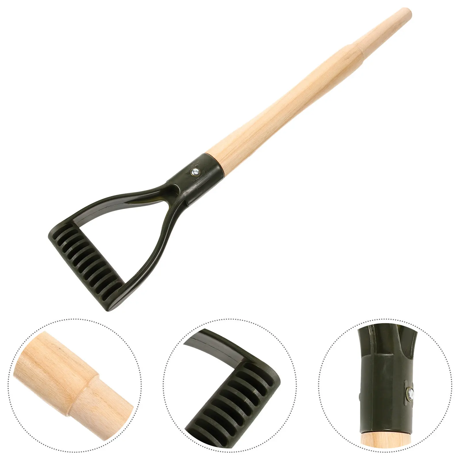 

Replacement Shovel Handle Wood Spade Shaft Heavy Duty Portable Long Handle for Digging Shoveling Reduced Back Pressure Stylish