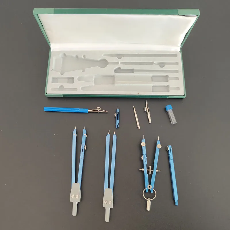 

Набор из 9 циркулей: Металлические циркули для черчения, инструменты для математики и инженерии, ручной инструмент для рисования кругов