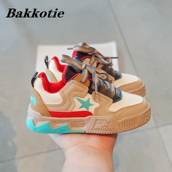 Kids Sneakers 2022 Autumn Boys Sports Running Chunky Trainers Girls Fashion Brand Star Casual Tennis Shoes Breathable Thick Soft