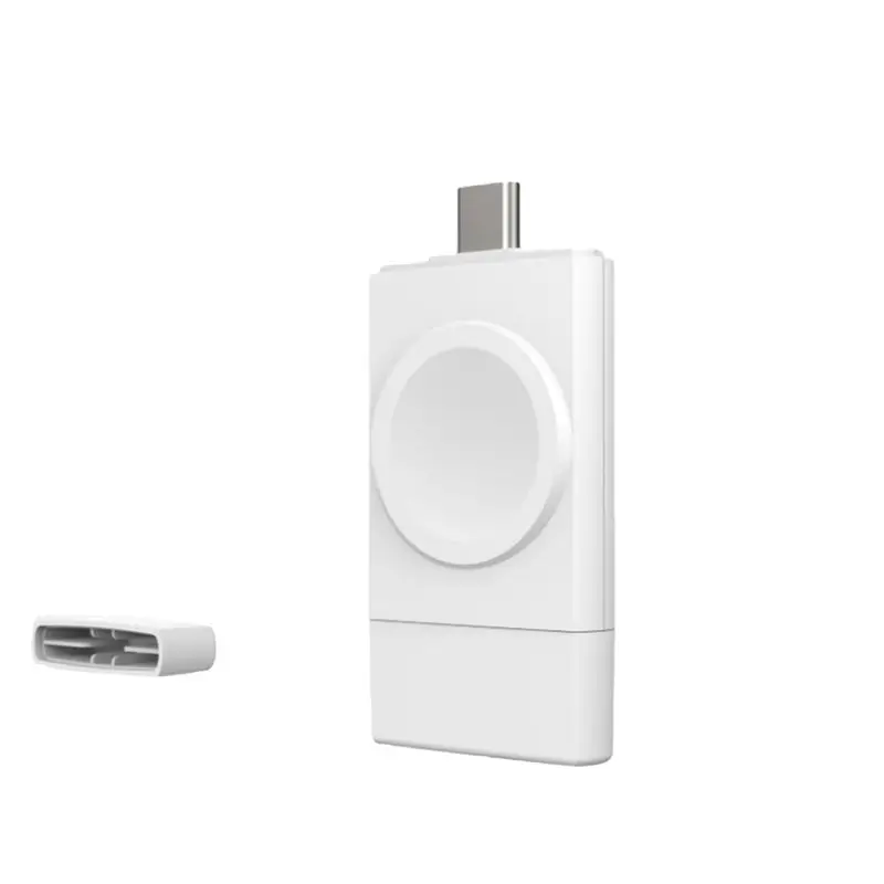 

(ABDH) Беспроводное зарядное устройство 2 в 1 для Apple/Samsung Galaxy Watch 4 2 3 5 IWatch 8 T316, станция быстрой зарядки для USB Type-C, белый цвет