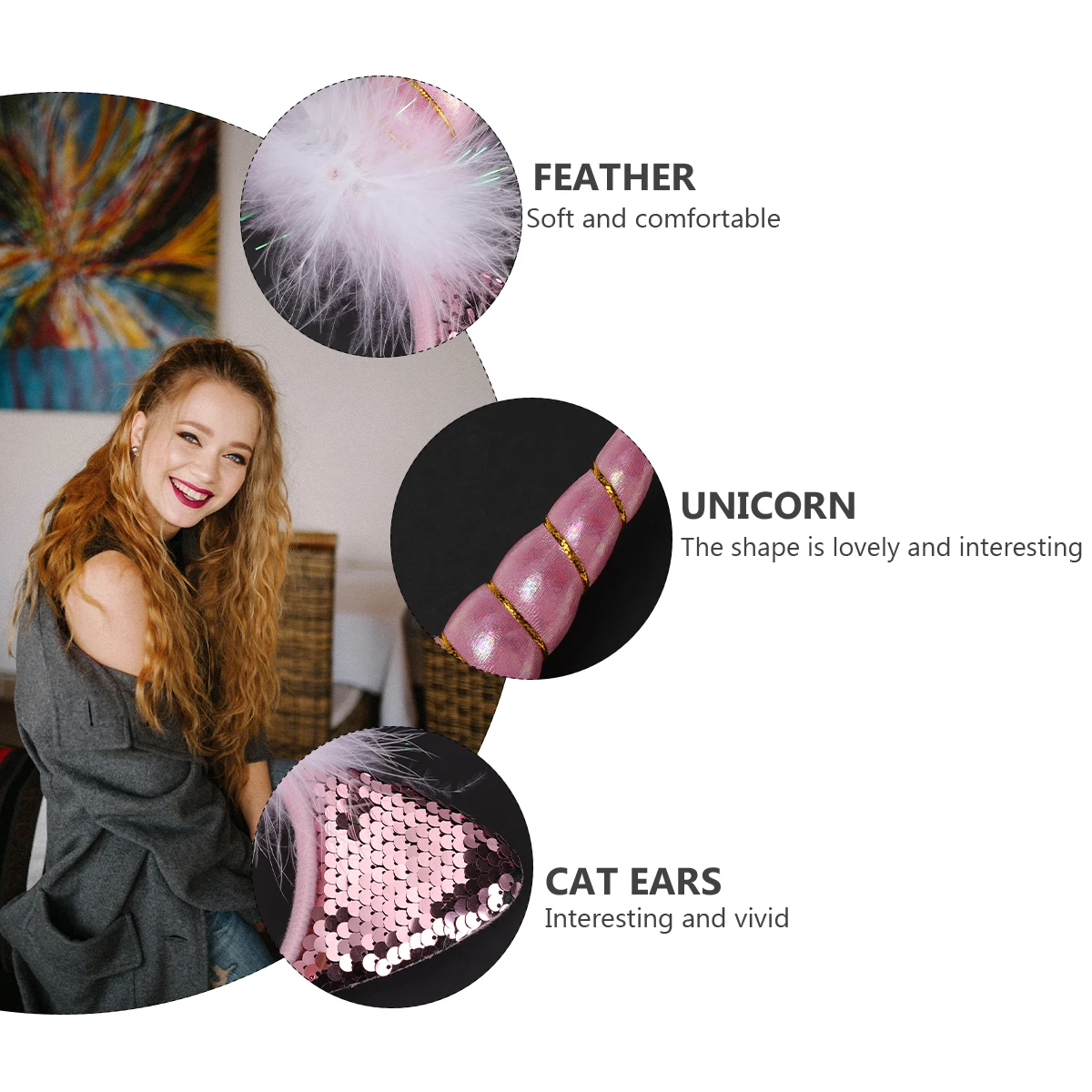 

Glowing Cat Ears Headb Hairb for Party Fancy Headdress Photoshoot Accessories Colorful Cosplay Props Fashion Hair Tools