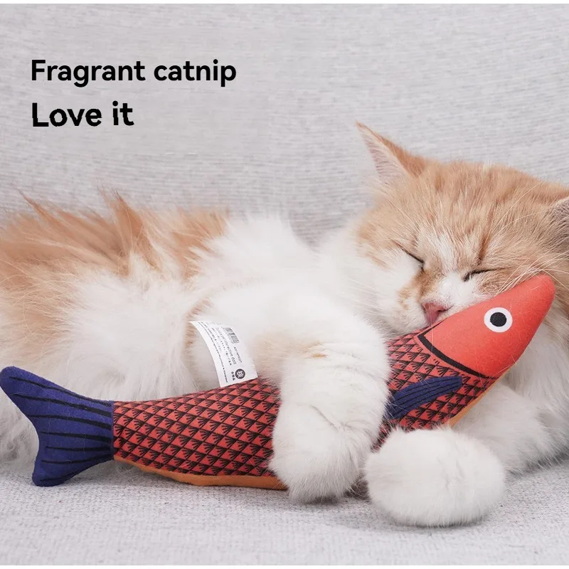 Cat Toy Catnip 3d Simulation Fish Goldfish Kitten Toys Pillowfish Interactive Sounding Cat Chew Bite Plush Toys Cat Supplies