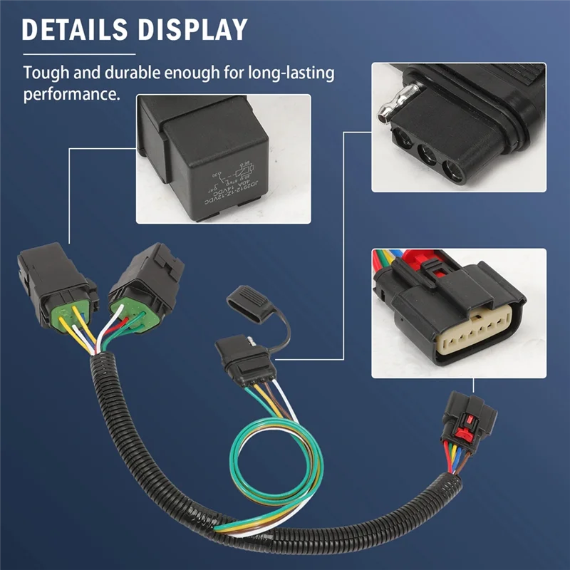 

4-Pin Trailer Tow Hitch Wiring Connector Relay Harness Kit For Equinox, GMC Terrain 2018-2024-A08Q