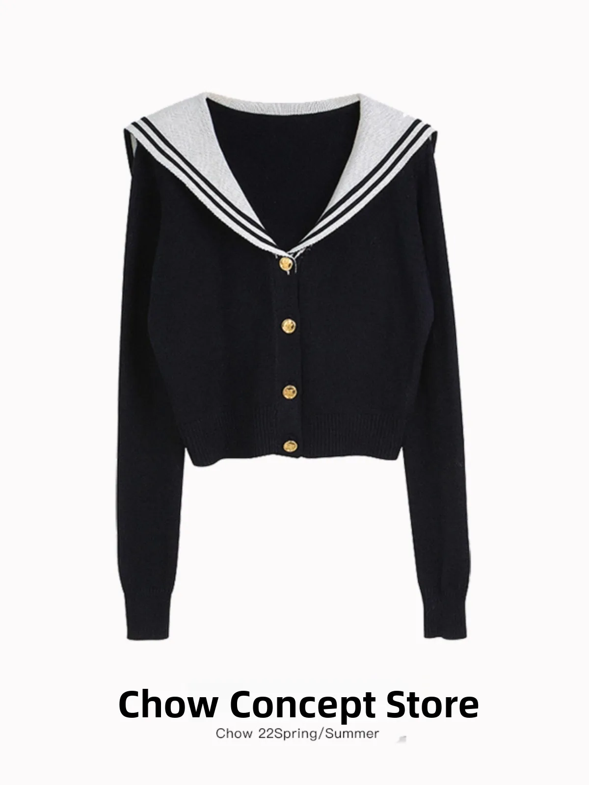 

Зимний новый дизайн, милый молодежный тонкий длинный све с высокой талией, темно-синий вязаный открытый кардиган с воротником, женский модный повседневный свободный крой