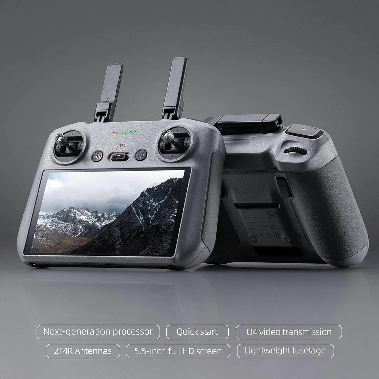Télécommande RC 2 avec processeur de nouvelle génération, transmission O4 de 20 km, écran FHD de 5,5 pouces, contrôleur intelligent pour drones