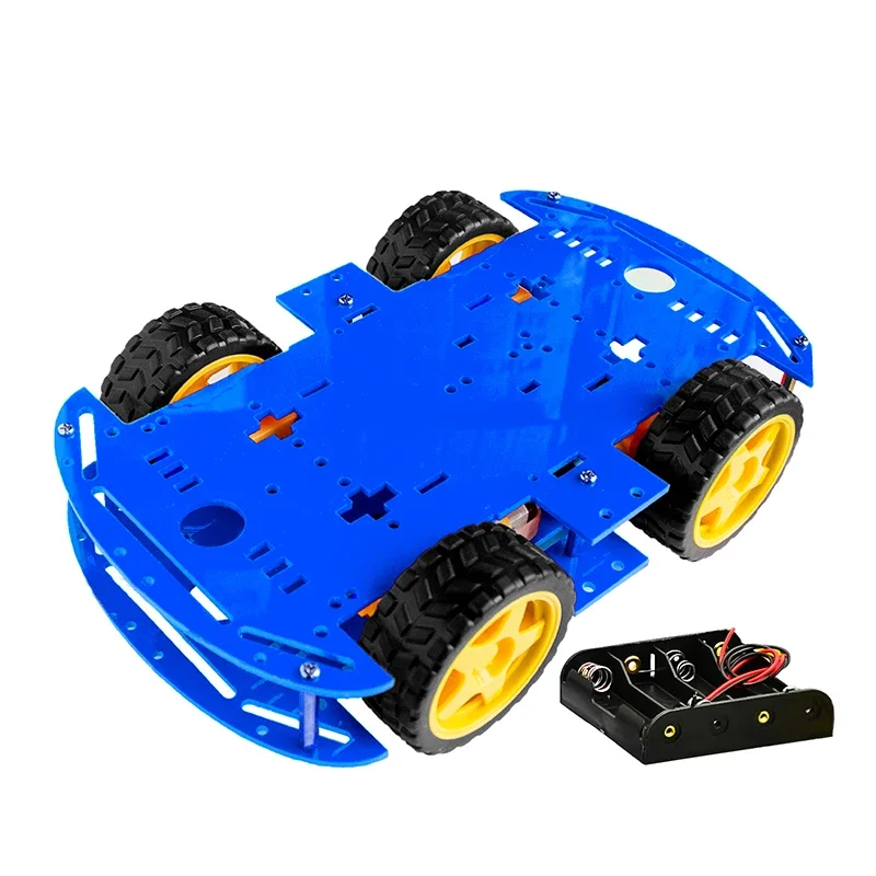for Arduino 5 colors Smart Car Kit 4WD Smart Robot Car Chassis Kits Car With Speed Encoder and Battery Box Diy Electronic Kit