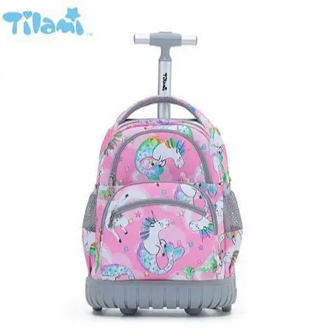 Imagen 2 del producto Mochila escolar con ruedas de 16 pulgadas para niñas y niños, bolso con ruedas de viaje, mochila escolar con ruedas para niñas, mochila escolar con ruedas