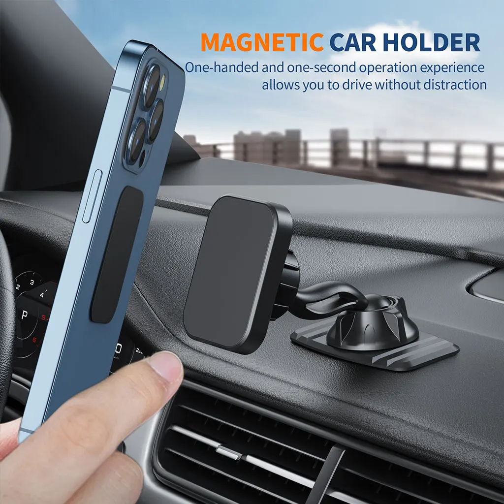 High Quality Universal Car Magnetic Mobile Phone Holder Dashboard Mount for Iphone 14 HuaWei Xiaomi