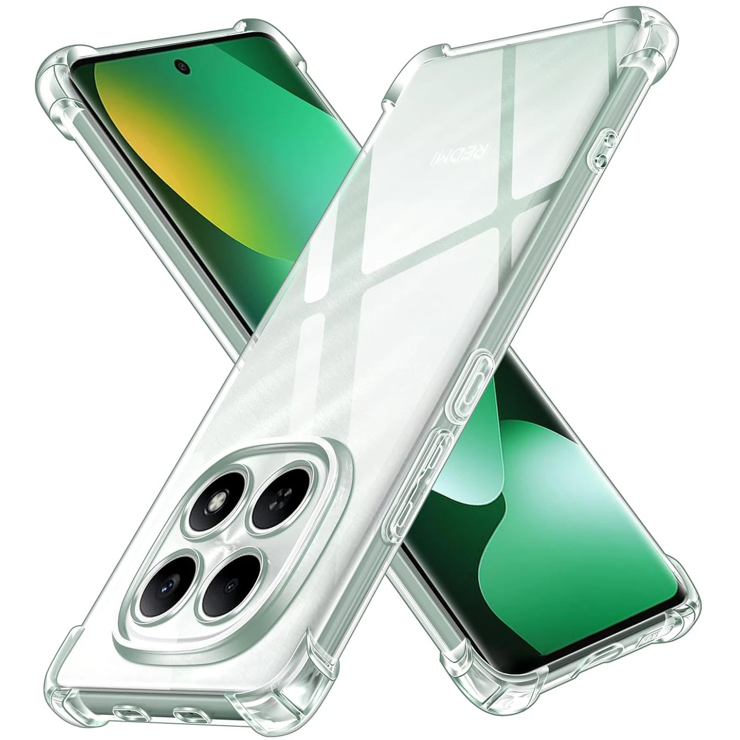 TPU Transparente Hülle für Xiaomi Redmi Note 15 5G Note15 Pro Pro+ Plus 4G Schutzhülle Vier Ecken Stoßfeste Schutzhülle