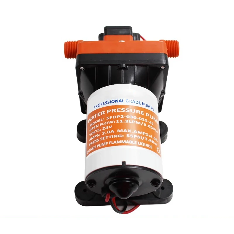 42 Series Diaphragm Water Pump 3.0GPM 55PSI 12v Self Priming Pump Boat Marine RV Caravan High Pressure Supply 4 Chamber