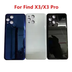 Housing For OPPO Find X3 / X 3 Pro Battery Back Cover Glossy Repair Replace Door Phone Rear Case   Logo Adhesive