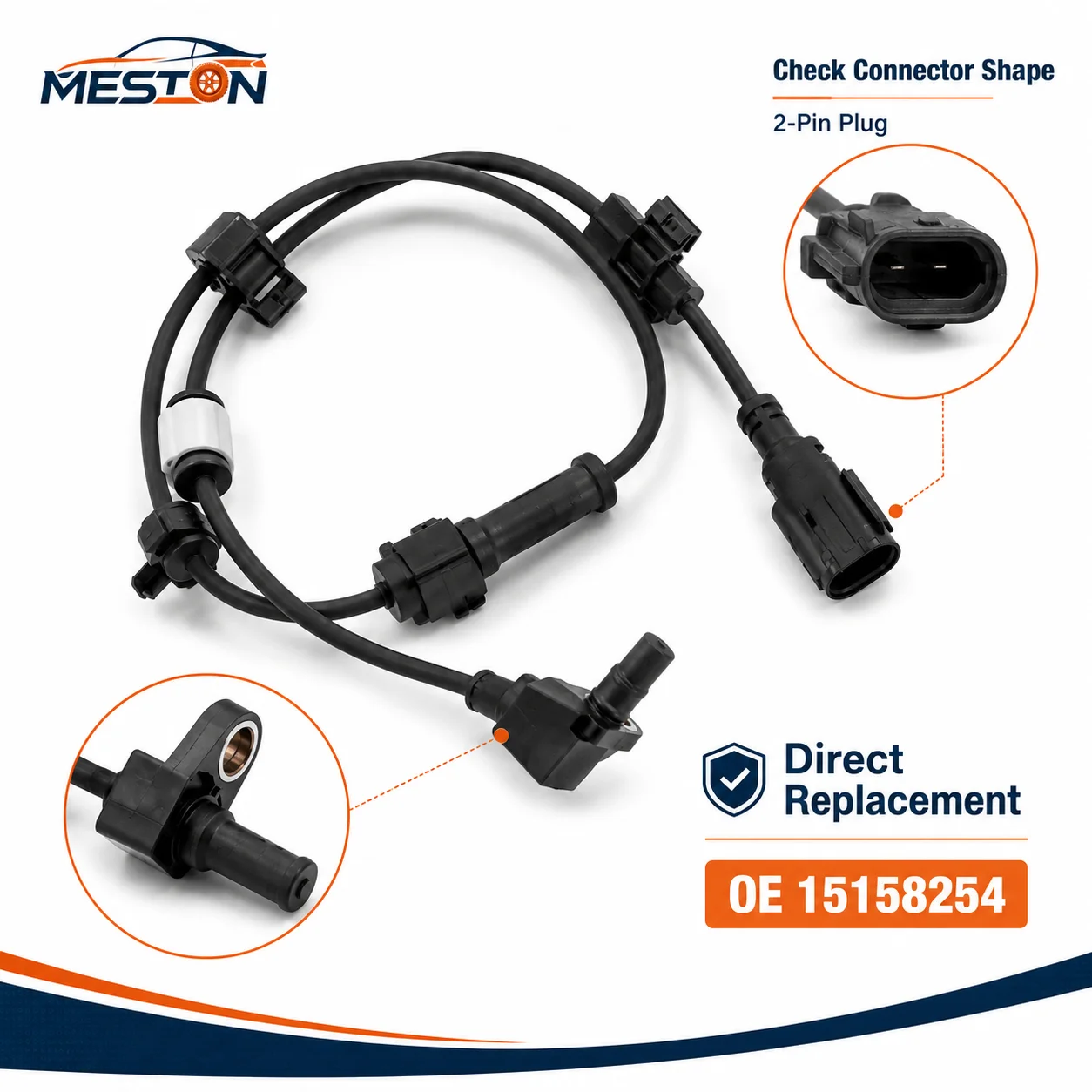 

NEW 15158254 Front Left Right ABS Wheel Speed Sensor For Buick Chevrolet Trailblazer GMC Envoy Rainier SSR