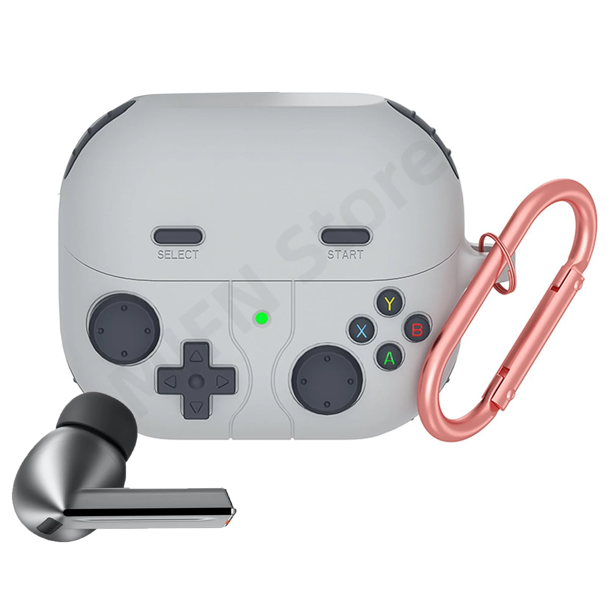 لسامسونج غالاكسي براعم 3 / براعم 3 برو حافظة من السيليكون المقاوم للصدمات لعبة سماعة اكسسوارات مع هوك لسامسونج غالاكسي براعم 3 برو