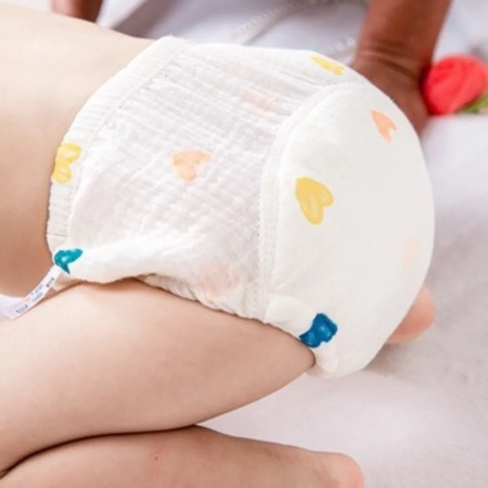 Soft Cotton Gauze Training Pants Waterproof Breathable Washable Diaper Washable Absorbent Infant Shorts Toddler Use
