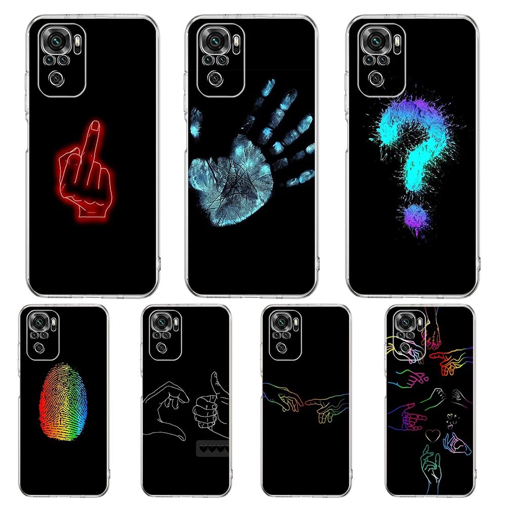 CartoonArt Phone Case Cover for Redmi Note 10 11 11T 7 8 8T 9 K40 Gaming 9A 9C Pro Plus Transparent Shell Fundas Capas Bags TPU