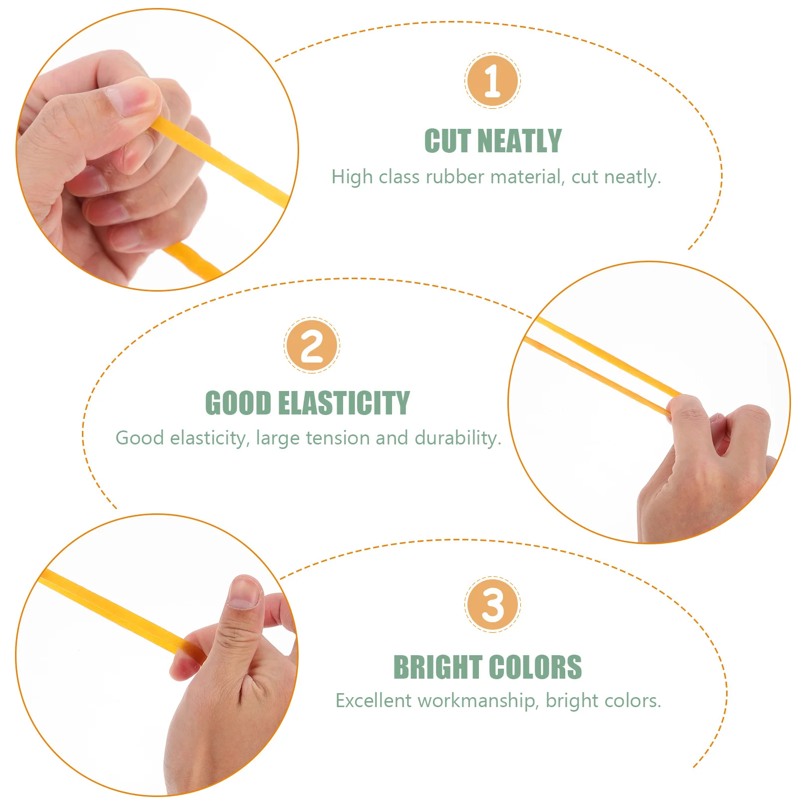 70 قطعة من الأربطة المطاطية الثابتة سميكة وألوان زاهية مرنة قوية للمنزل والمكتب والمدرسة حلقات مطاطية متعددة الوظائف