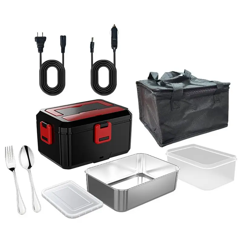

Герметичный электрический ланч-бокс 1,5 л, 80 Вт, безводный подогреватель еды, портативный контейнер с подогревом для автомобиля или дома