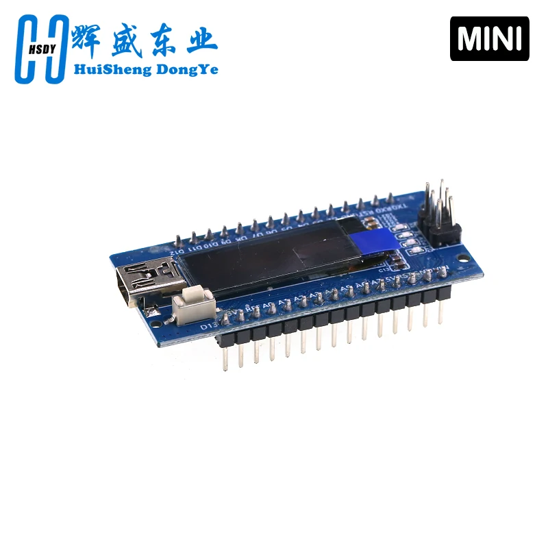 لوحة تطوير نانو V3.0 ATmega328P CH340C شاشة OLED بيضاء مقاس 0.91 بوصة 128*32 لـ Arduino Nano V3.0 MINI USB