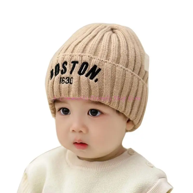 

85AE Color Baby Caps Winter Warm Knit Hat for Girls Boys Crochet Bonnet