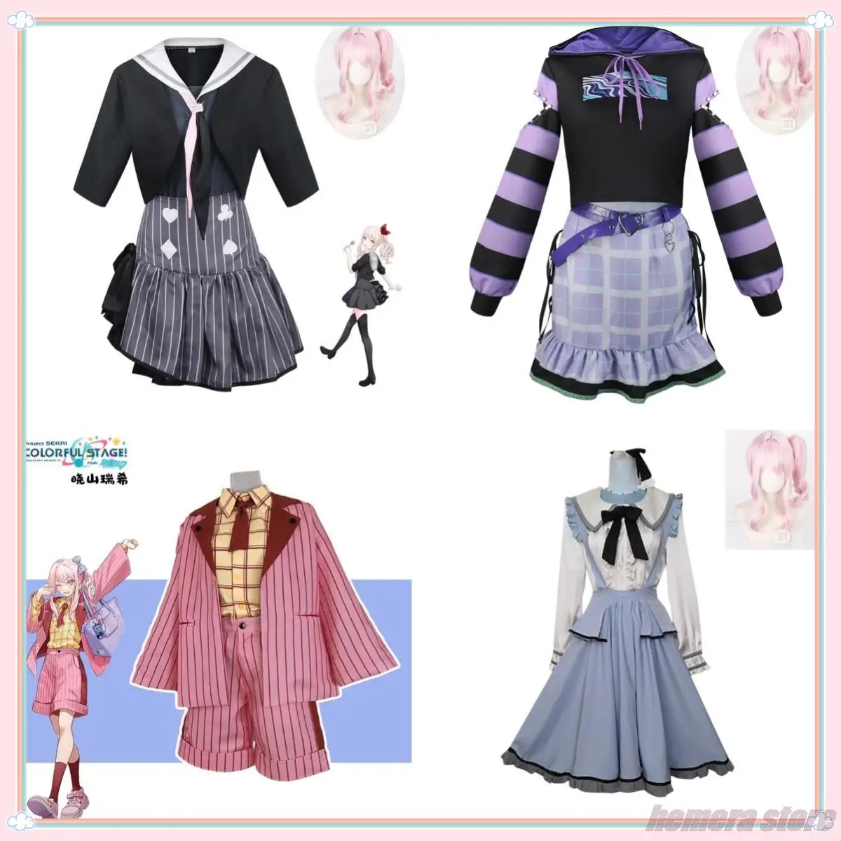 Project Sekai Colorful Stage Cosplay Costumes Akiyama Mizuki Anime Girl 25-ji Nightcord Suit Lolita Role-Playing Uniform