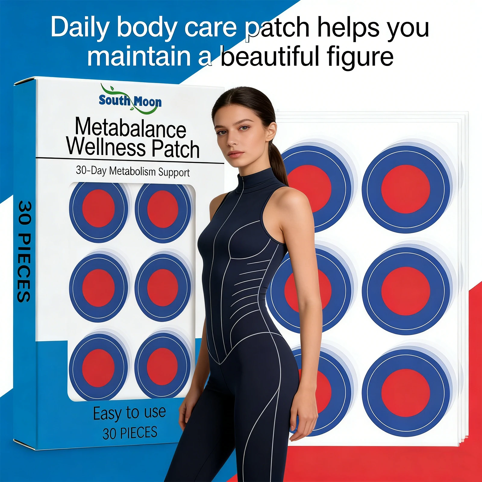 Metabalance Wellness Patch Shaping Improve Body Metabolism Show Body Lines Boost Digestive Weight Loss Slimming Patch 30PCS