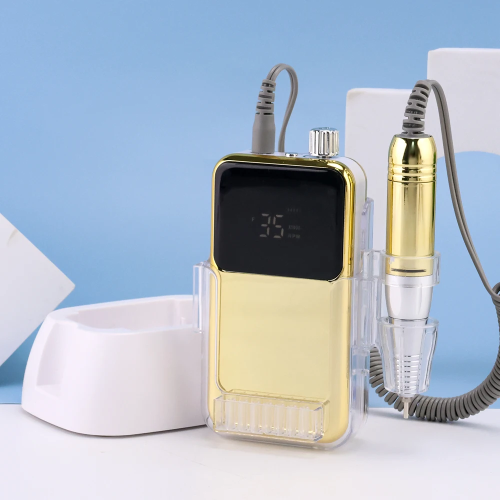 

Профессиональная электрическая машинка для маникюра и педикюра 35000 об/мин, портативная, перезаряжаемая