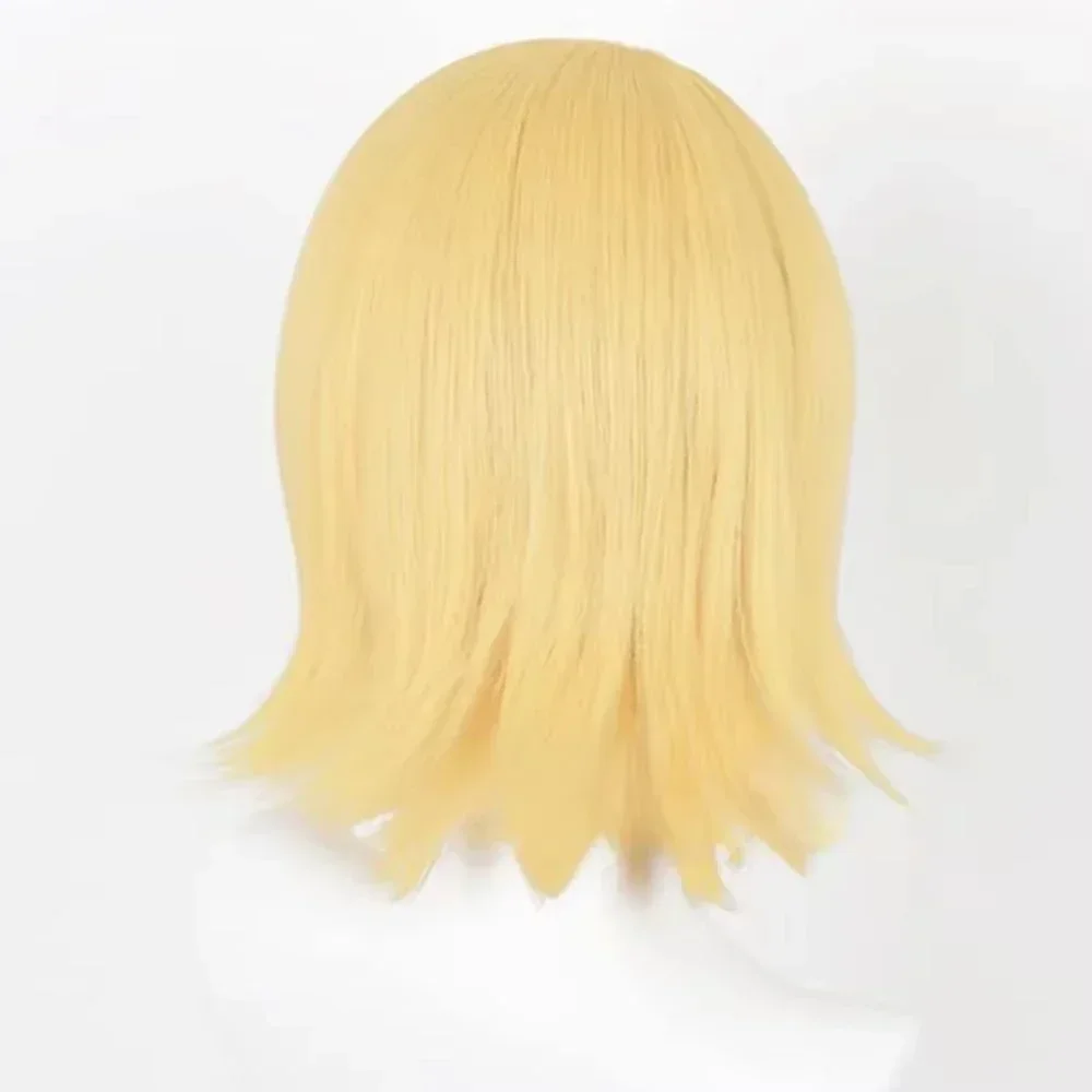 Picture 7: 2026 New High Quality Rin Len Cosplay Wig Short Light Golden Women Man Heat Resistant Synthetic Hair Anime Wigs + Hairnet