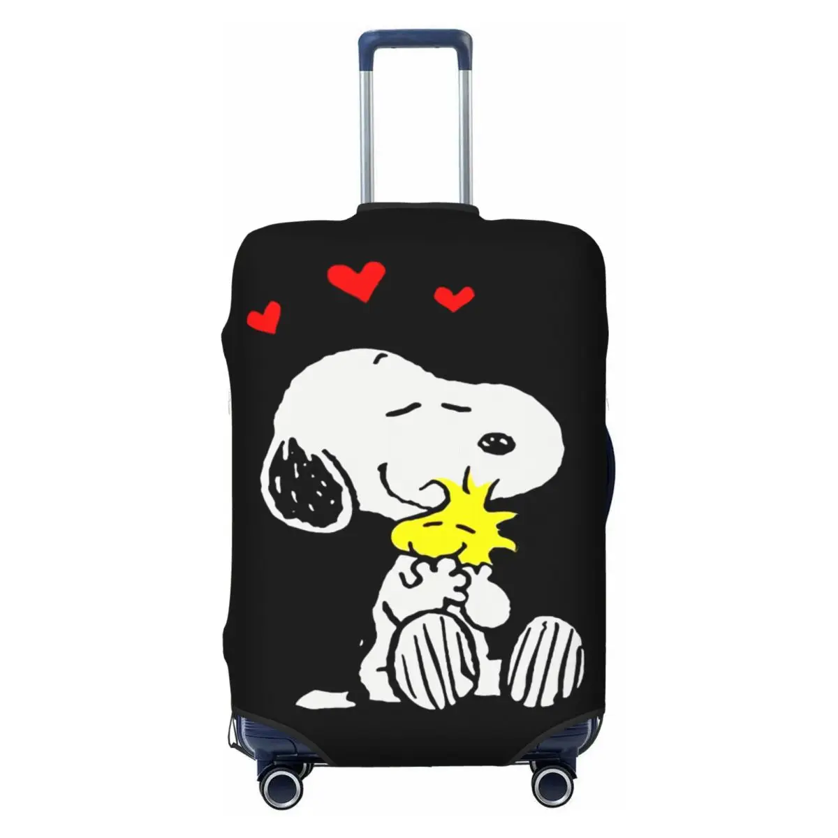 

Custom S-snoopys Woodstock Love Travel Luggage Cover Washable Suitcase Cover Protector Fit 18-32 Inch