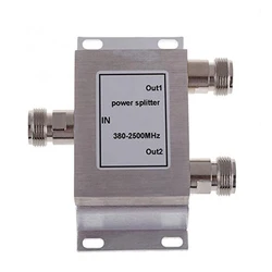 RF Coaxial Splitter 1 to 2 Way Power Splitter 380-2500MHz Signal Booster Divider N female 50ohm Fast shipping