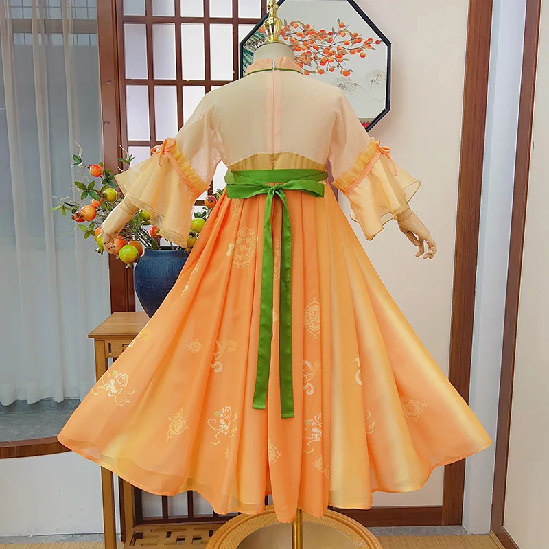 Summer 2024 New Children's Ancient Costume National Style Super Fairy Tang Costume Girl Ancient Princess Skirt