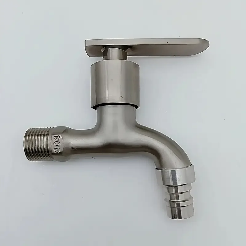 

[Dual Outlet Faucet] Stainless Steel Dual Outlet Faucet | Quick Open Ceramic Valve Bathroom Installation Hardware