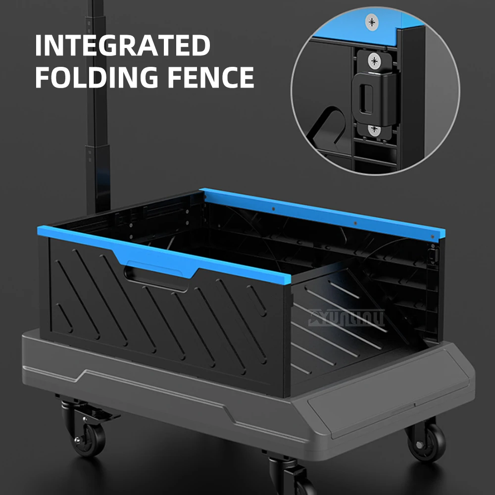 Foldable Small Trolley For Household Use,Shopping Essentials， Multi-functional Board Cart, Dual-purpose Trailer, Handcart,