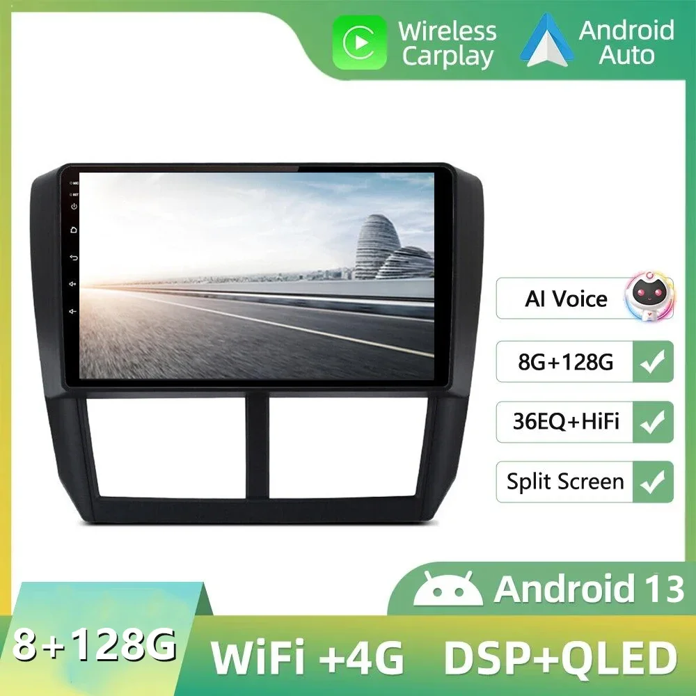 

Автомагнитола 2 Din Android 13 Carplay мультимедийный плеер для Subaru Forester Impreza 2007-2013 GPS Navi BT Stereo RDS 4G WiFi DSP FM