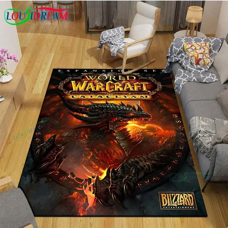 3D Luxury Game  World W-Warcraft Carpet for Room Home Sofa Decoration,Children Game Large Decor Floor Mat Yoga Mat Large Carpet