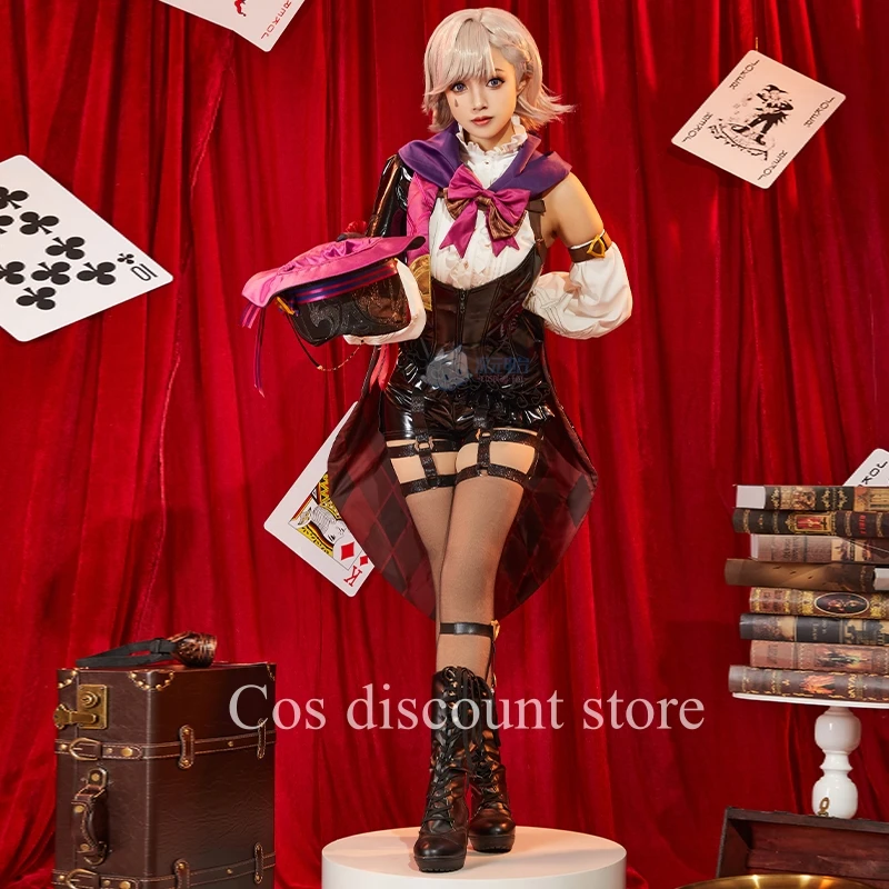 Pre-sale Lyney Cosplay Costume Game Genshin Impact Fontaines Magician Women Dress Role Play Clothing Comic-con Party Suit New