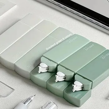 Bande de 6 ratios dégradés Macaron, 1 paquet, portable, muet, sans rail, forme carrée, facile à utiliser, pour l'école, le bureau, la maison
