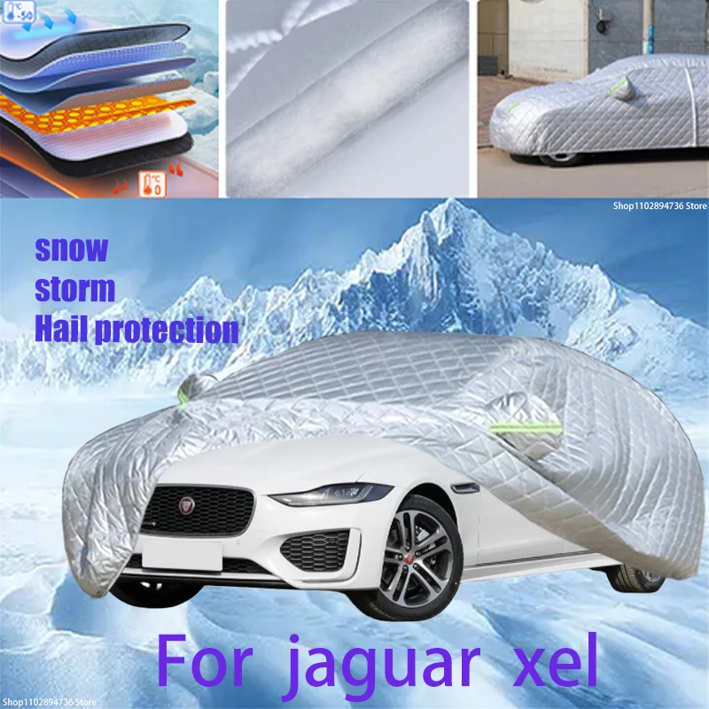 For jaguar xel Outdoor Cotton Thickened Awning For Car Anti Hail Protection Snow Covers Sunshade Waterproof Dustproof