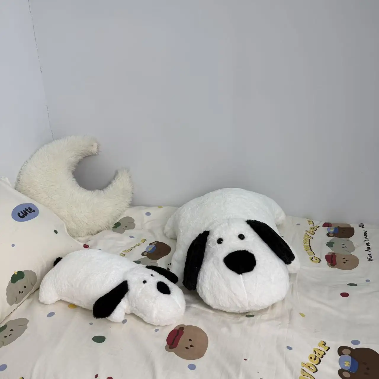 

50/70CM Big Size Super Soft Lying Cartoon Puppy Plush Toy Cute Animal Long Ears Dog Hugging Sleeping Pillow Lazy Style Girl Gift