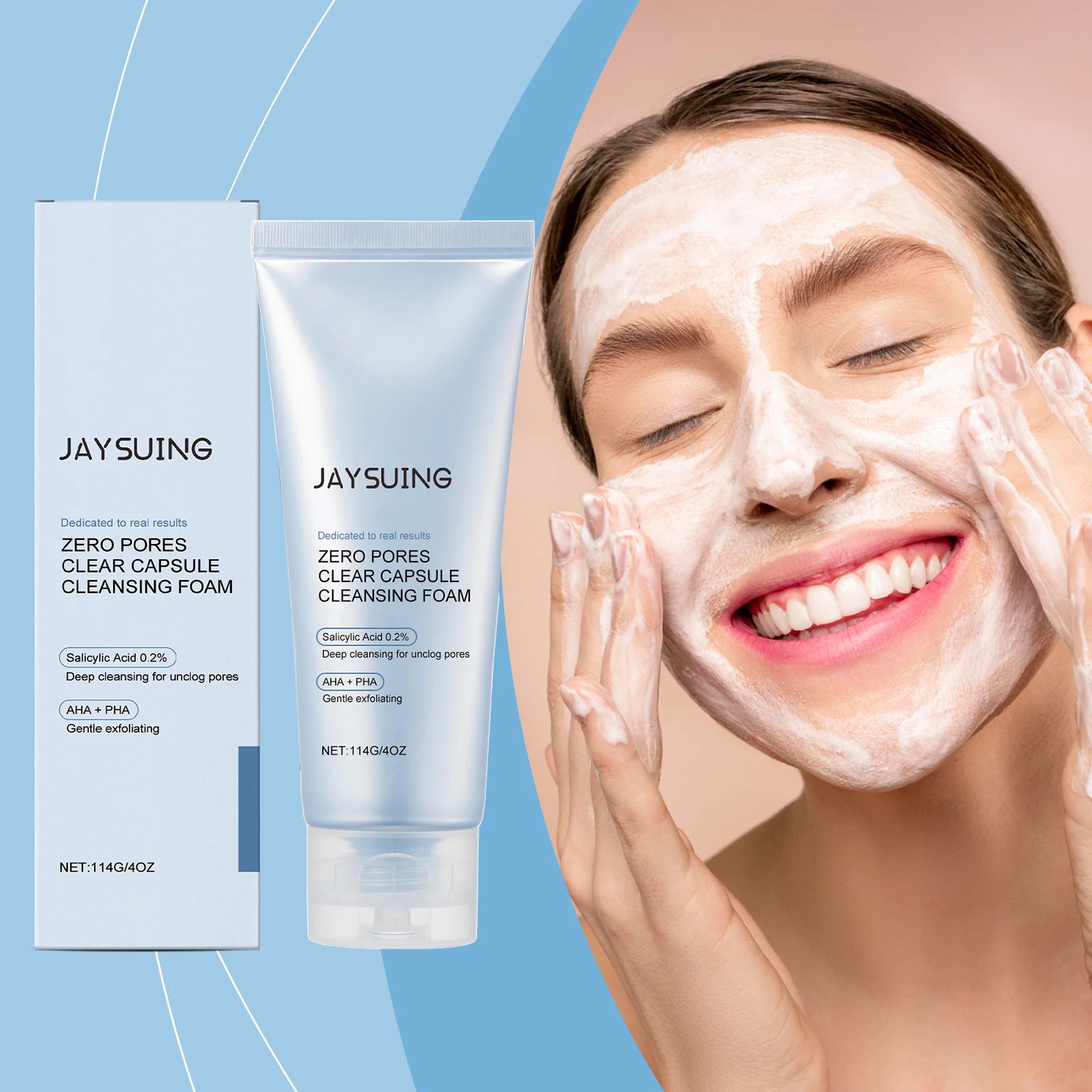 

Salicylic Acid Facial Cleanser Remove Grease Dirt Impurities Purify Pores Hydrate Smooths Brighten Skin Deep Cleansing Face Wash