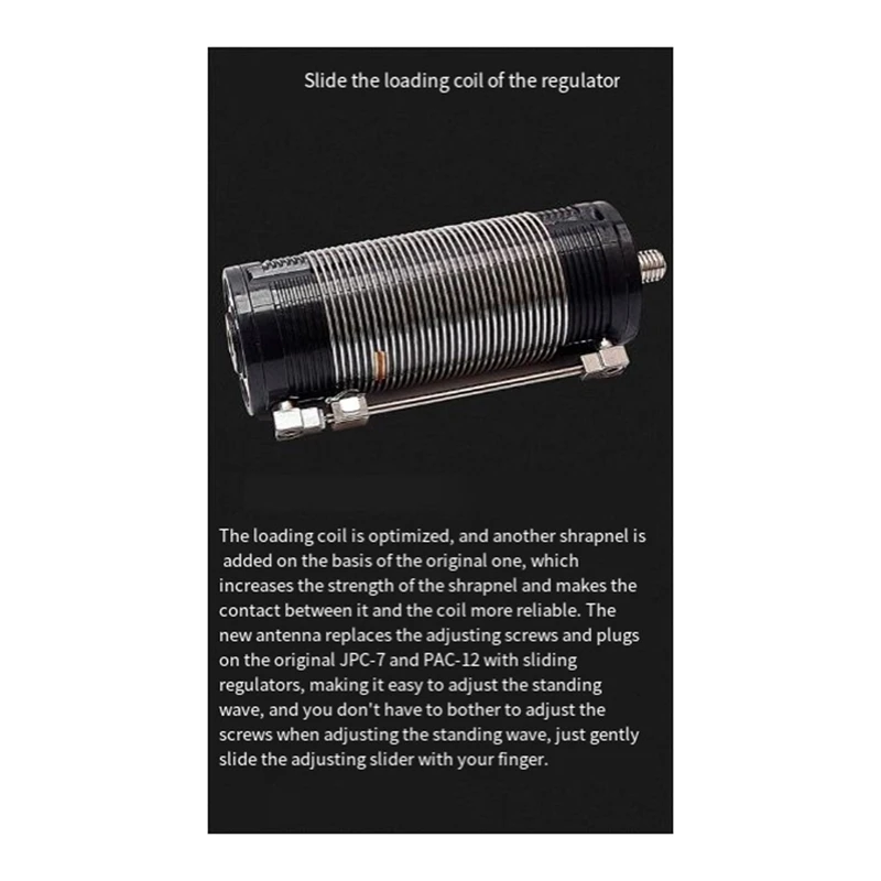 -12 هوائي راديو على الموجات القصيرة 7 ميجا هرتز - 50 ميجا هرتز 100 وات 8 نطاقات HF مع ملف منظم منزلق وهزاز ممتد للأماكن الخارجية-TCES