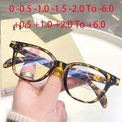 -1.0 -1.5 -2.0 to -6.0 Squae Finished Myopia Glasses Transparent Eyeglasses , Reading Eyewear +0.5 +1.0 +2.0 To +6.0