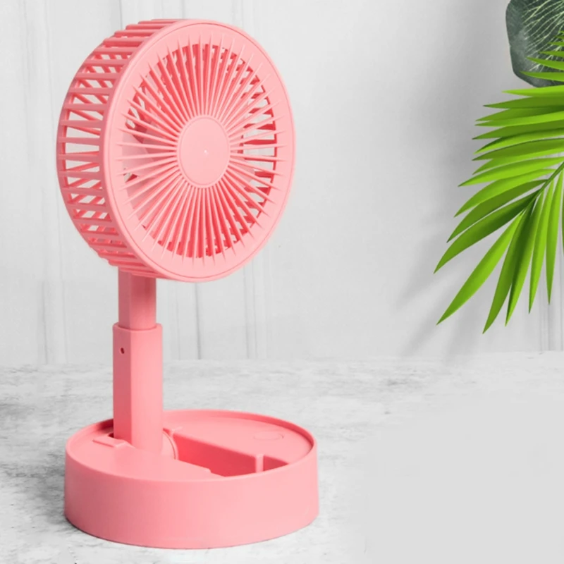 Multifunctional USB Desk Fan Cell Phone Holder Foldable Telescopic Small Fan