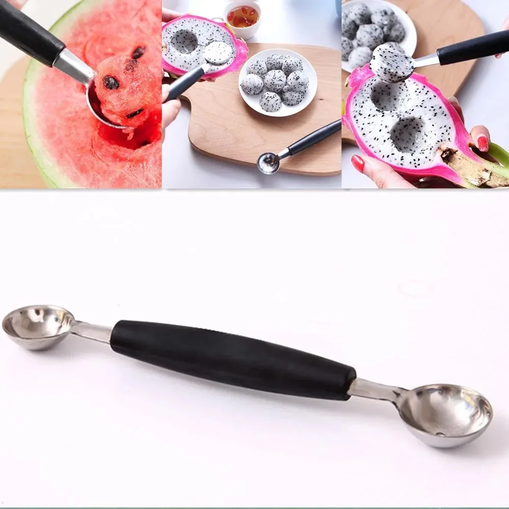 Mini Apple Ball Digger Melon Spoon Ice Cream Dig Scoop Double-end Cooking Tool Kitchen DIY Accessories Gadgets