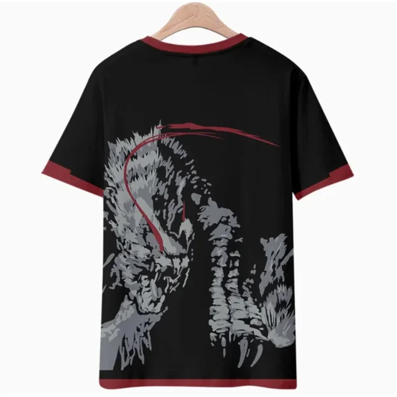 2025 yiyi أنيمي الوحش الصياد X Soulseer Mizutsune تي شيرتات قصيرة الاكمام الصيف تأثيري حلي طالب عادية فضفاض القمم