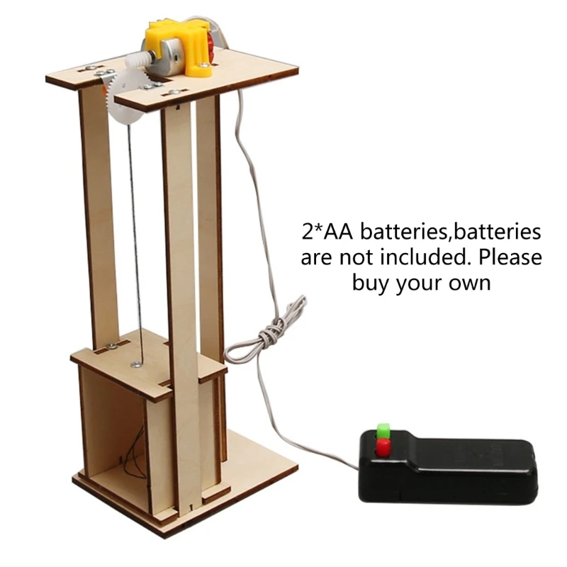 DIY Elevator Model Educational STEM Building Toy Electric Lift Science Projects