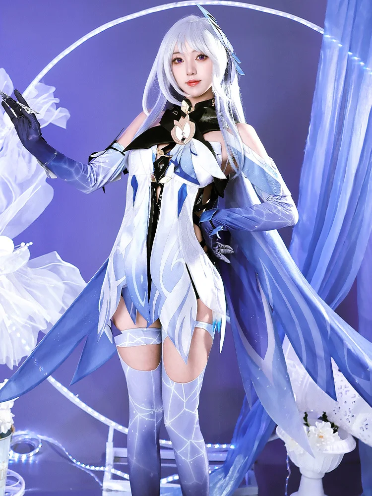 The Game Genshin Impact Skirk Cosplay Costume Sweet sexy Fairy Female jumpsuit dress outfit B