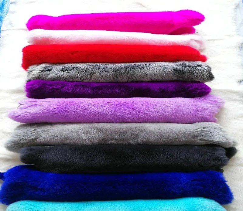 Real Fur Rex Rabbit Skin Set, DIY Mobile Bag, Rex Collar Garment, Leather Fur Rabbit Hair, 45x28cm, General Set