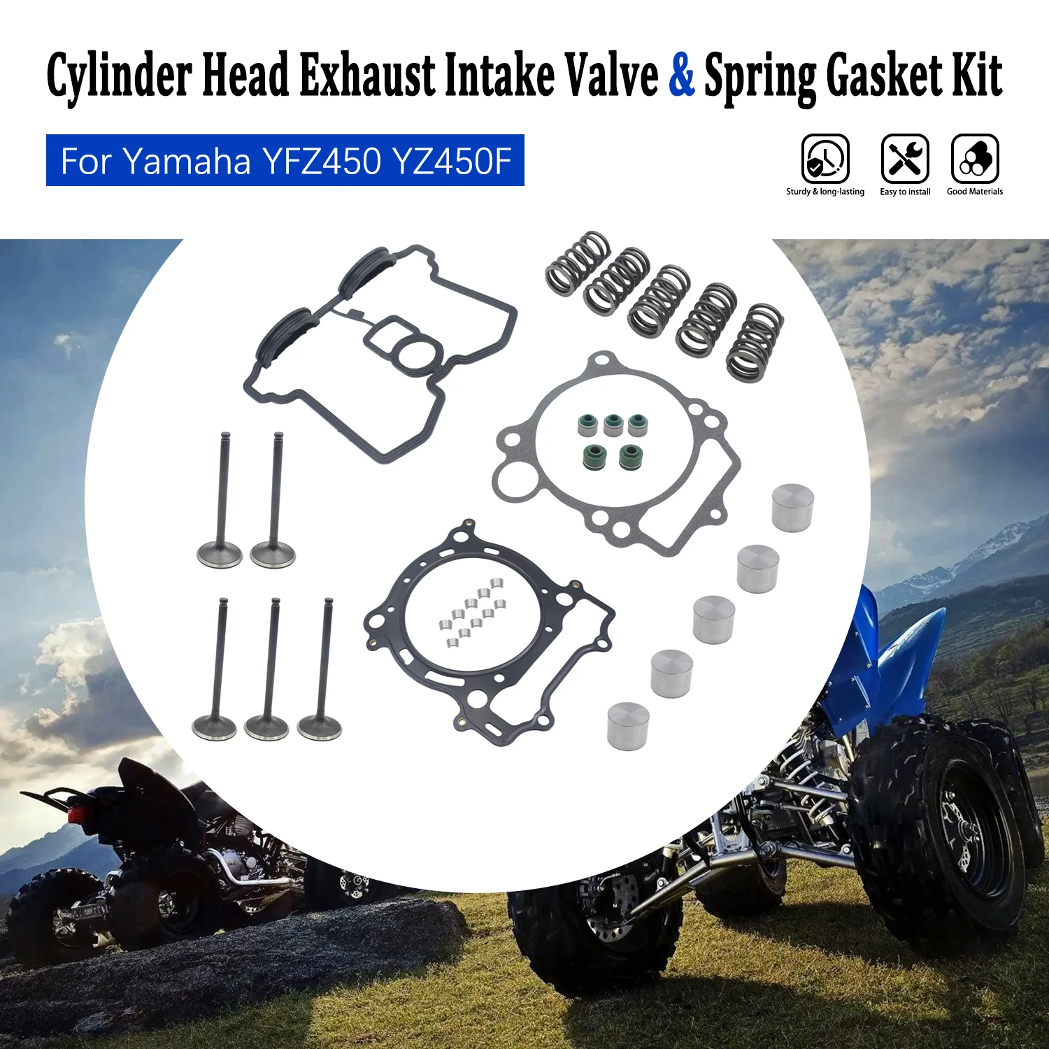 For Yamaha WR450F YZ450F YFZ450 Bill Balance 450 SE YFZ450X Motorcycle Cylinder Head Rebuild Intake Exhaust Valve Spring Kit